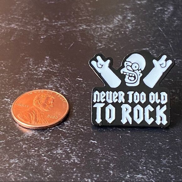 Homer Never Too Old to Rock  Enamel Pin/ Brooch - Picture 3 of 6